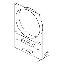 Helios F 400 Formstück DN 400, Adapter, Stahlblech verzinkt... HELIOS-00809 4010184008095 (Abb. 1)