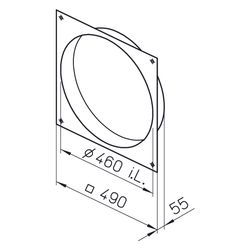 Helios F 450 Formstück DN 450, Adapter, Stahlblech verzinkt... HELIOS-00810 4010184008101 (Abb. 1)