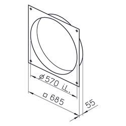 Helios F 560/630 Formstück DN 560, Adapter, Stahlblech verzinkt... HELIOS-00257 4010184002574 (Abb. 1)