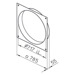 Helios F 710 HQ Formstück DN 710, Adapter, Stahlblech verzinkt... HELIOS-00824 4010184008248 (Abb. 1)