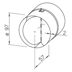 Helios RSKK 100 Rohrverschlussklappe DN 100, Kunststoff... HELIOS-05106 4010184051060 (Abb. 1)