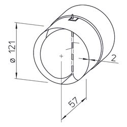 Helios RSKK 125 Rohrverschlussklappe DN 125, Kunststoff... HELIOS-05107 4010184051077 (Abb. 1)