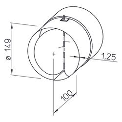 Helios RSK 150 Rohrverschlussklappe DN 150, Stahlblech/Aluminium/Edelstahl... HELIOS-05073 4010184050735 (Abb. 1)