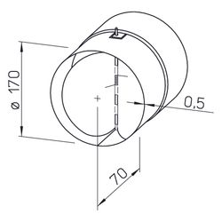 Helios RSK 180 Rohrverschlussklappe DN 180, Stahlblech/Aluminium/Edelstahl... HELIOS-05662 4010184056621 (Abb. 1)