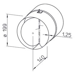 Helios RSK 200 Rohrverschlussklappe DN 200, Stahlblech/Aluminium/Edelstahl... HELIOS-05074 4010184050742 (Abb. 1)