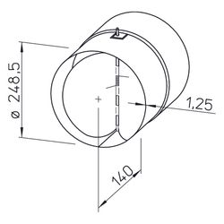 Helios RSK 250 Rohrverschlussklappe DN 250, Stahlblech/Aluminium/Edelstahl... HELIOS-05673 4010184056737 (Abb. 1)