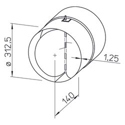 Helios RSK 315 Rohrverschlussklappe DN 315, Stahlblech/Aluminium/Edelstahl... HELIOS-05674 4010184056744 (Abb. 1)