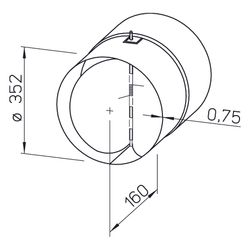 Helios RSK 355 Rohrverschlussklappe DN 355, Stahlblech/Aluminium/Edelstahl... HELIOS-05650 4010184056508 (Abb. 1)