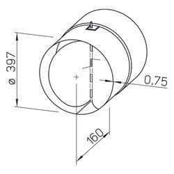 Helios RSK 400 Rohrverschlussklappe DN 400, Stahlblech/Aluminium/Edelstahl... HELIOS-05651 4010184056515 (Abb. 1)