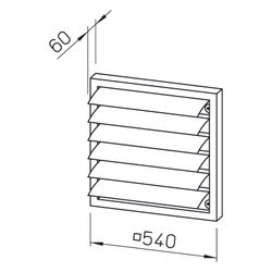 Helios RAG 500 Regenabweisgitter DN 50, Maschenweite 8mm, Kunststoff, Hellgrau... HELIOS-00756 4010184007562 (Abb. 1)
