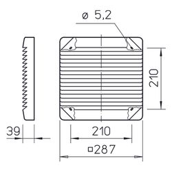 Helios G 200 Lüftungsgitter DN 200, Weiß... HELIOS-00255 4010184002550 (Abb. 1)
