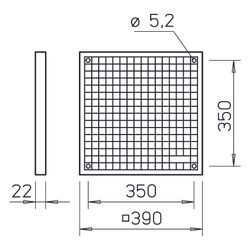 Helios G 355 Lüftungsgitter DN 355, Weiß... HELIOS-00799 4010184007999 (Abb. 1)