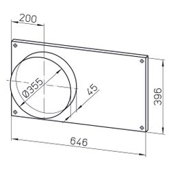 Helios FSK 60/35 Formstücke zu Kanalventilator, DN 355, 2 Stück... HELIOS-00835 4010184008354 (Abb. 1)