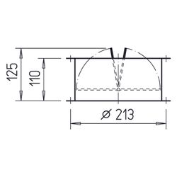Helios DVS 180 Rohrverschlussklappe vertikaleinbau, selbsttätig, Kunststoff-Pufferanschlä... HELIOS-01247 4010184012474 (Abb. 1)