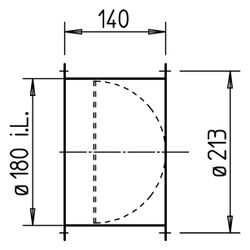 Helios Rohrverschlussklappe DVS 180 Vertikaleinbau, selbsttätig mit Kunststoff-Pufferansc... HELIOS-01247 4010184012474 (Abb. 1)