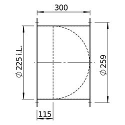 Helios Rohrverschlussklappe RVS 225 / DRVS 200, selbsttätig mit Feder, Klappen Aluminium,... HELIOS-02591 4010184025917 (Abb. 1)