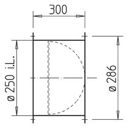 Helios RVS 250 Rohrverschlussklappe selbsttätig, mit Feder, DN 250, Klappen aus Alu... HELIOS-02592 4010184025924 (Abb. 1)