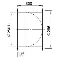 Helios Rohrverschlussklappe RVS 250, selbsttätig mit Feder, Klappen Aluminium, DN 250... HELIOS-02592 4010184025924 (Abb. 1)