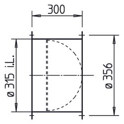 Helios RVS 315 Rohrverschlussklappe selbsttätig, mit Feder, DN 315, Klappen aus Alu... HELIOS-02594 4010184025948 (Abb. 1)