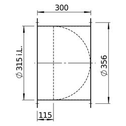 Helios Rohrverschlussklappe RVS 315, selbsttätig mit Feder, Klappen Aluminium, DN 315... HELIOS-02594 4010184025948 (Abb. 1)
