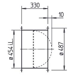 Helios RVS 450 Rohrverschlussklappe selbsttätig, mit Feder, DN 450, Klappen aus Alu... HELIOS-02597 4010184025979 (Abb. 1)
