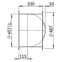 Helios Rohrverschlussklappe RVS 450, selbsttätig mit Feder, Klappen Aluminium, DN 450... HELIOS-02597 4010184025979 (Abb. 1)