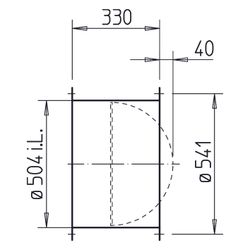 Helios RVS 500 Rohrverschlussklappe selbsttätig, mit Feder, DN 500, Klappen aus Alu... HELIOS-02598 4010184025986 (Abb. 1)