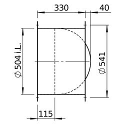 Helios Rohrverschlussklappe RVS 500, selbsttätig mit Feder, Klappen Aluminium, DN 500... HELIOS-02598 4010184025986 (Abb. 1)
