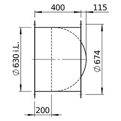 Helios Rohrverschlussklappe RVS 630, selbsttätig mit Feder, Klappen Aluminium, DN 630... HELIOS-02600 4010184026006 (Abb. 1)