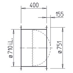 Helios RVS 710 Rohrverschlussklappe selbsttätig, mit Feder, DN 710, Klappen aus Alu... HELIOS-02601 4010184026013 (Abb. 1)