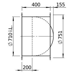 Helios Rohrverschlussklappe RVS 710, selbsttätig mit Feder, Klappen Aluminium, DN 710... HELIOS-02601 4010184026013 (Abb. 1)