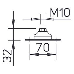 Helios SDD 2 Schwingungsdämpfer für Druckbelastung, 4 Stück... HELIOS-01453 4010184014539 (Abb. 1)