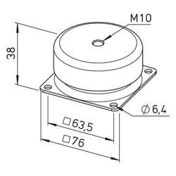 Helios SDZ 3 Schwingungsdämpfer für Zugbelastung, 4 Stück... HELIOS-01366 4010184013662 (Abb. 1)