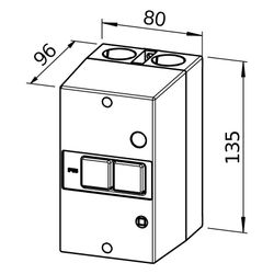 Helios Motorvollschutz-Schalter MW, für 1-phasige Motoren, 230V, 0,4-10A... HELIOS-01579 4010184015796 (Abb. 1)