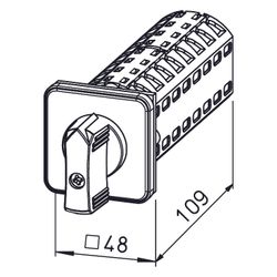 Helios Einbauschalter STSSD, 5-stufig, 3-PH 400V, für Trafosteller TSSD... HELIOS-00235 4010184002352 (Abb. 1)