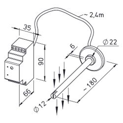 Helios SWE Strömungswächter elektronisch zur Überwachung des Luftstroms in einer Rohrstre... HELIOS-00065 4010184000655 (Abb. 1)