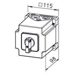 Helios PDA 25 Polumschalter für Motoren mit Dahlander-Wicklung, 3-PH 400V 3-PH, max. 25A,... HELIOS-05060 4010184050605 (Abb. 1)
