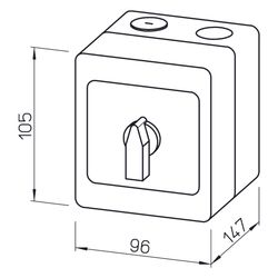 Helios PWGW Polum- und Wendeschalter für 3-PH Dahlander Motoren 400V, 3 PH, max. 25A, IP ... HELIOS-01281 4010184012818 (Abb. 1)