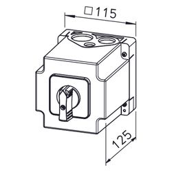 Helios Polum- und Wendeschalter PWGW, IP 65, max. 25A, 400V, 3-PH, für Dahlander-Motoren... HELIOS-01281 4010184012818 (Abb. 1)