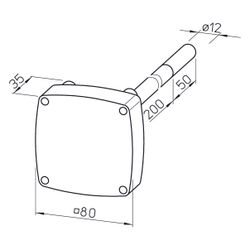 Helios LGF 10 Luftgeschwindigkeitsfühler für Helios Regelgeräte EUR 6C, EUR EC, FU-C, FU-... HELIOS-01325 4010184013259 (Abb. 1)