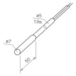 Helios LTK 40 Lufttemperatur-Kanalfühler für Helios Regelgeräte EUR6C, EUREC, FU-C, FU-CS... HELIOS-01324 4010184013242 (Abb. 1)