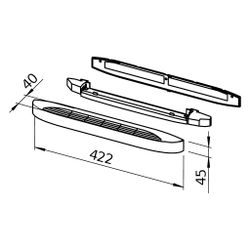 Helios Außenluft-Einströmelement ALEF 45 zum Einbau in Fensterrahmen, Verkehrsweiß RAL 90... HELIOS-02101 4010184021018 (Abb. 1)