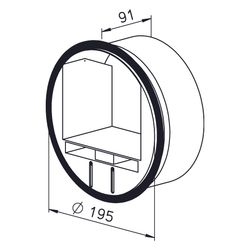 Helios VKH 200/100-180 Volumenstrom-Konstanthalter DN 200, einstellbar 100-180m3/h... HELIOS-00010 4010184000105 (Abb. 1)