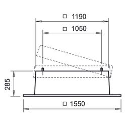 Helios FDS 710 Flachdachsockel, Stahlblech sendzimierverzinkt... HELIOS-06658 4010184066583 (Abb. 1)