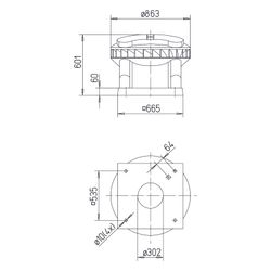 Helios DV EC 400 A Pro Dachventilator mit EC-Motor und Drucksteuerung, 4000m3/h, 303W, 23... HELIOS-08387 4010184083870 (Abb. 1)