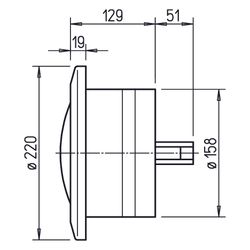 Helios BTK 160 Brandschutz-Tellerventilklappe DN 160, Feuerwiderstandsklasse K90-4102... HELIOS-02631 4010184026310 (Abb. 1)