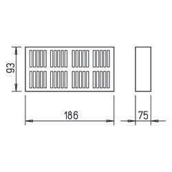 Helios BLS 200/100 Brandschutz-Lüftungsstein Feuerstop, 200x100mm, Tiefe 75mm, Feuerwider... HELIOS-02727 4010184027270 (Abb. 1)