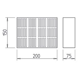 Helios BLS 200/150 Brandschutz-Lüftungsstein Feuerstop, 200x150mm, Tiefe 75mm, Feuerwider... HELIOS-02730 4010184027300 (Abb. 1)