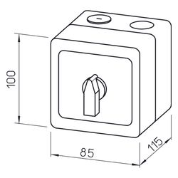 Helios WS Universal-Wendeschalter für AP- und UP-Montage, 1-PH und 3-PH... HELIOS-01271 4010184012719 (Abb. 1)