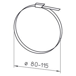 Helios SCH 80/100 Schlauchschellen DN 80-115, 10 Stück... HELIOS-05722 4010184057222 (Abb. 1)